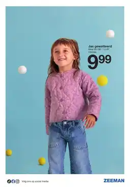 Zeeman Jas gewatteerd aanbieding