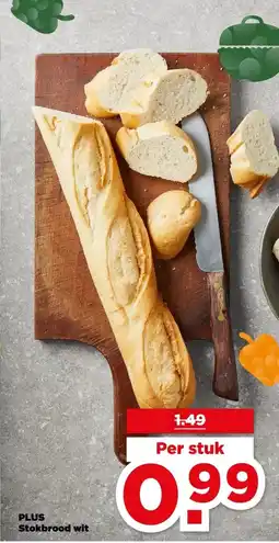 PLUS PLUS Stokbrood wit aanbieding