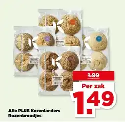 PLUS Alle PLUS Korenlanders Rozenbroodjes aanbieding
