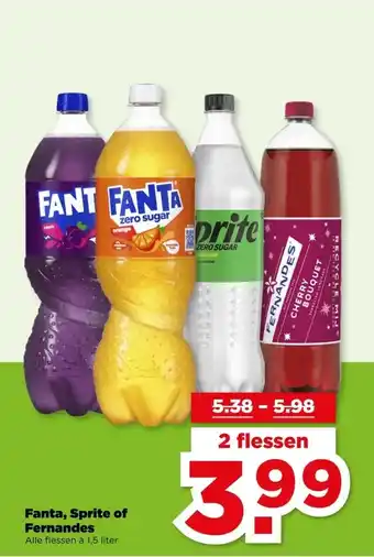 PLUS Fanta, Sprite of Fernandes aanbieding