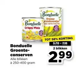 PLUS Bonduelle Groente conserven aanbieding