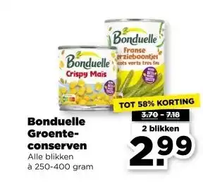PLUS Bonduelle Groente conserven aanbieding