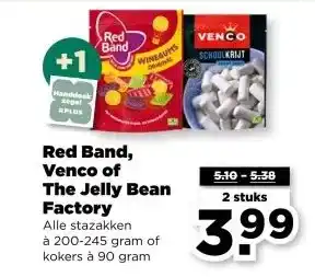 PLUS Red Band, Venco of The Jelly Bean Factory aanbieding