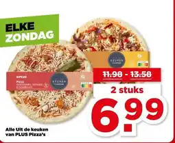 PLUS Alle Uit de keuken van PLUS Pizza's aanbieding