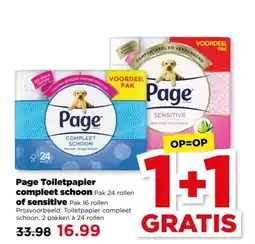 PLUS Page Toiletpapier compleet schoon of sensitive aanbieding