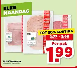 PLUS PLUS Vleeswaren aanbieding