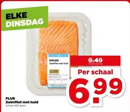 PLUS PLUS Zalmfilet met huid aanbieding