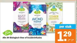 Albert Heijn Alle AH Biologisch thee of kruideninfusies aanbieding