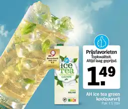 Albert Heijn AH Ice tea green koolzuurvrij aanbieding