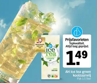 Albert Heijn AH Ice tea green koolzuurvrij aanbieding