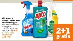 Albert Heijn Alle A merk schoonmaaksprays en allesreinigers aanbieding
