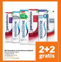 Albert Heijn Alle Sensodyne en Parodontax tandpasta aanbieding