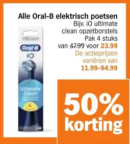 Albert Heijn Alle Oral-B elektrisch poetsen aanbieding