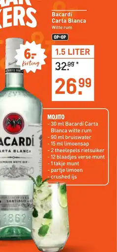 Albert Heijn Bacardí Carta Blanca aanbieding