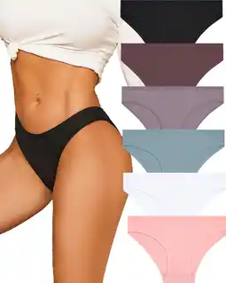 Amazon ALL OF ME Set van 6 damesslips, katoen, ondergoed, zacht, hipster, sexy, zacht, multipack S-XL aanbieding
