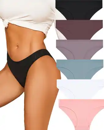 Amazon ALL OF ME Set van 6 damesslips, katoen, ondergoed, zacht, hipster, sexy, zacht, multipack S-XL aanbieding