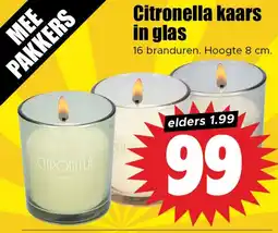 Dirk Citronella kaars in glas aanbieding