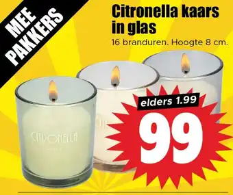 Dirk Citronella kaars in glas aanbieding