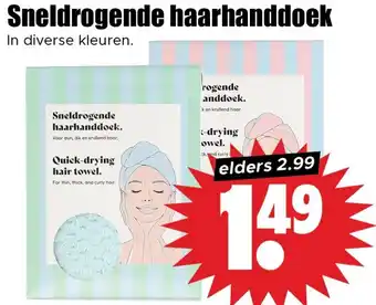 Dirk Sneldrogende haarhanddoek aanbieding