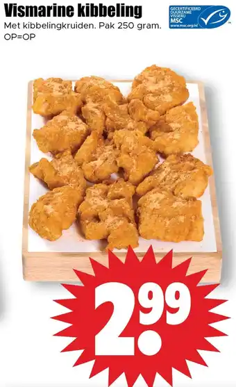Dirk Vismarine kibbeling aanbieding