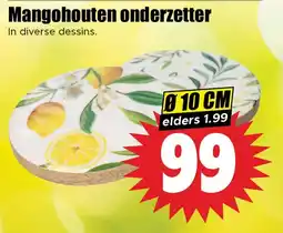 Dirk Mangohouten onderzetter aanbieding