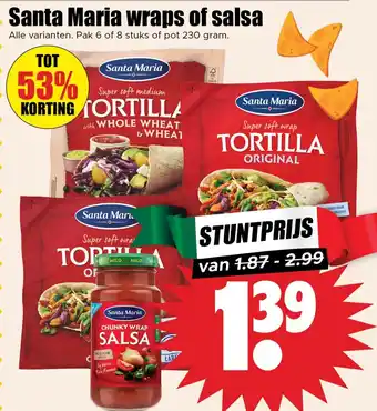 Dirk Santa Maria wraps of salsa aanbieding