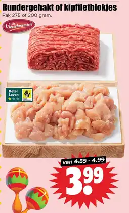 Dirk Rundergehakt of kipfiletblokjes aanbieding