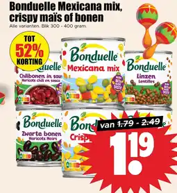 Dirk Bonduelle Mexicana mix, crispy maïs of bonen aanbieding