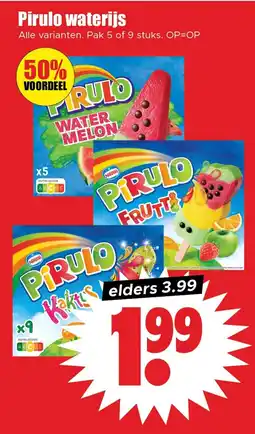 Dirk Pirulo waterijs aanbieding