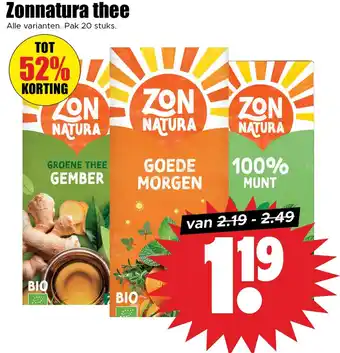 Dirk Zonnatura thee aanbieding