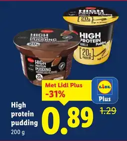 Lidl High protein pudding aanbieding