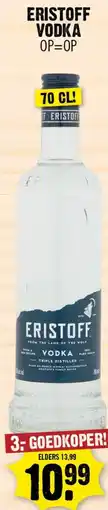 Dirk Eristoff vodka aanbieding