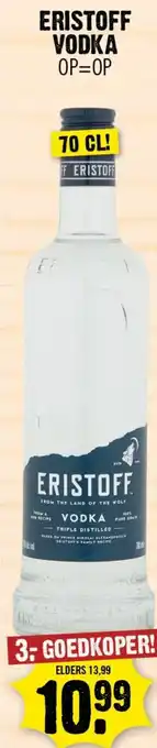 Dirk Eristoff vodka aanbieding