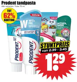 Dirk Prodent tandpasta aanbieding