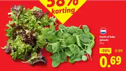 Lidl Slamix of baby spinazie aanbieding