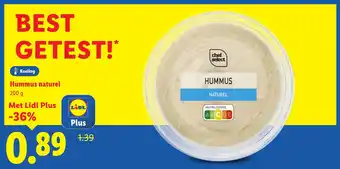 Lidl Hummus Naturel aanbieding