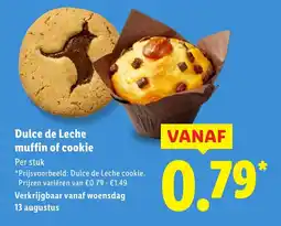 Lidl Dulce de Leche muffin of cookie aanbieding