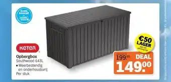 Albert Heijn KETER Opbergbox Southwood aanbieding