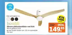 Albert Heijn Hombli Slimme plafondventilator met licht aanbieding
