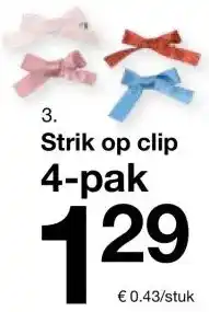 Zeeman Strik op clip aanbieding