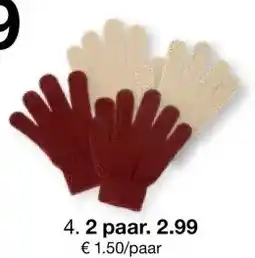 Zeeman Handschoenen aanbieding