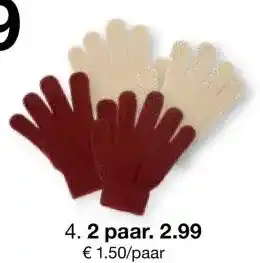 Zeeman Handschoenen aanbieding