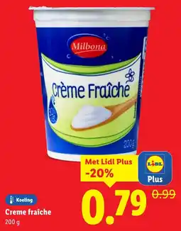 Lidl Crème Fraîche aanbieding