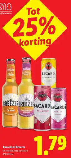 Lidl Bacardi of Breezer aanbieding