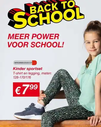 Kik Kinder sportset T-shirt en legging aanbieding