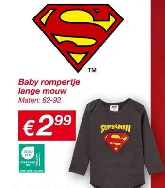 Kik Baby rompertje lange mouw aanbieding