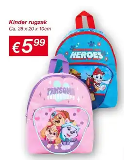 Kik Kinder rugzak aanbieding