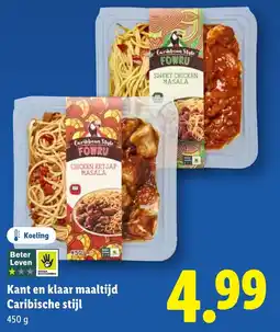 Lidl Kant en klaar maaltijd Caribische stijl aanbieding