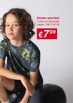 Kik Kinder sportset T-shirt en bermuda aanbieding