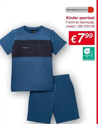 Kik Kinder sportset T-shirt en bermuda aanbieding